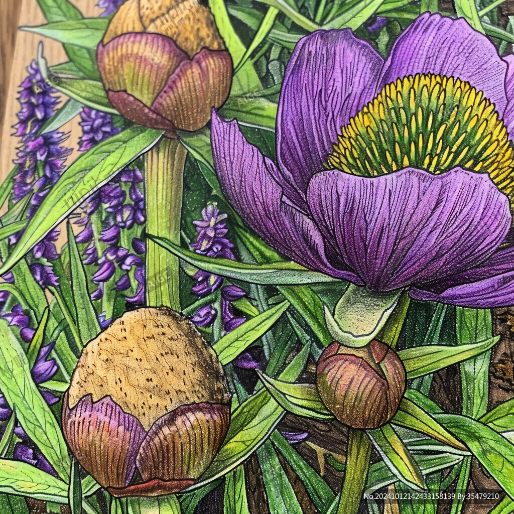 番紅花包裝插畫(huà)