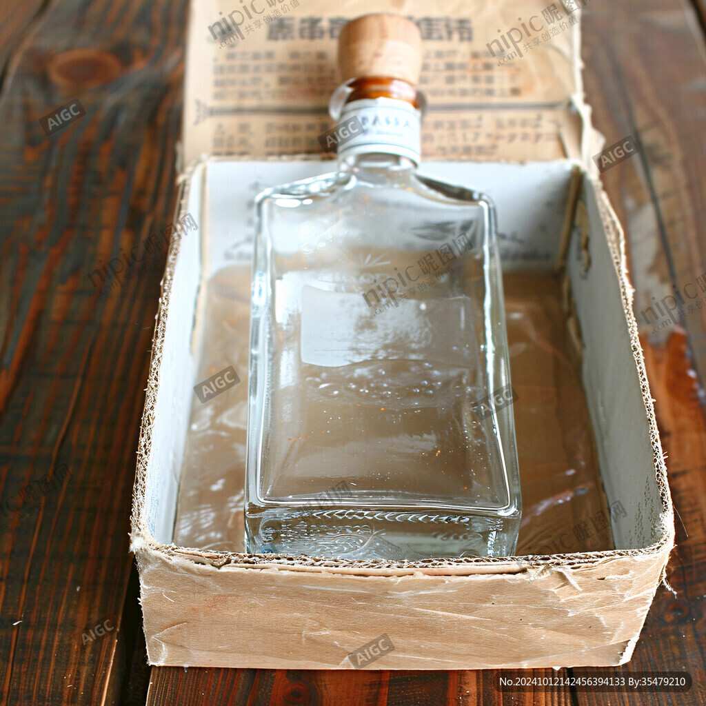 玻璃酒瓶內(nèi)外包裝紙盒
