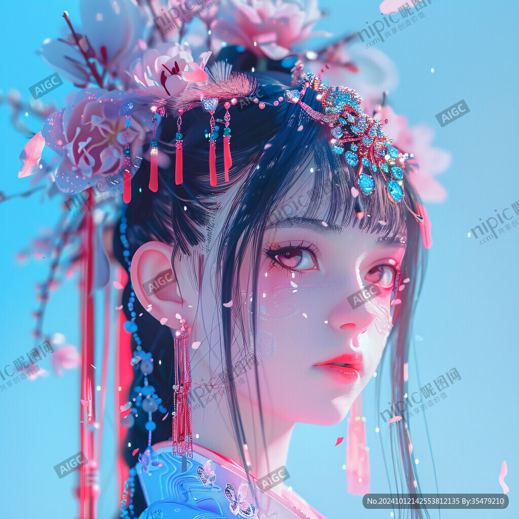 國風女性頭像