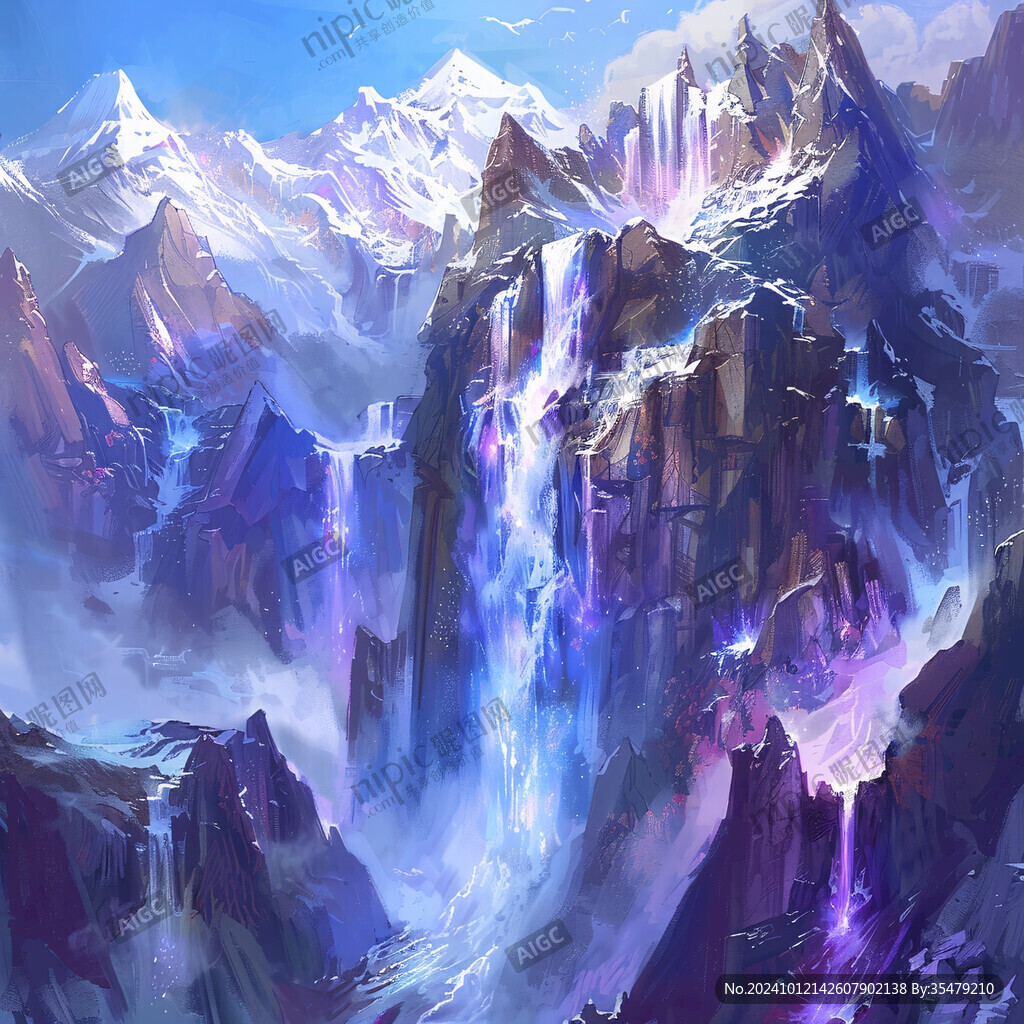 雪山原畫