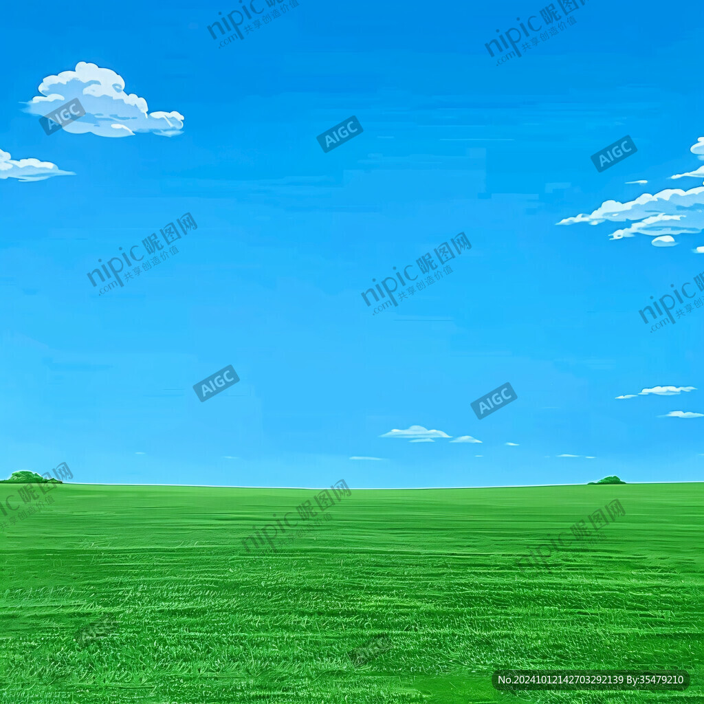 草原藍色天空