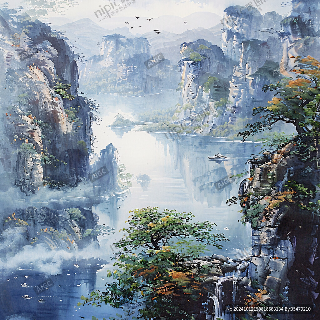 中國風(fēng)風(fēng)景巨幅山水