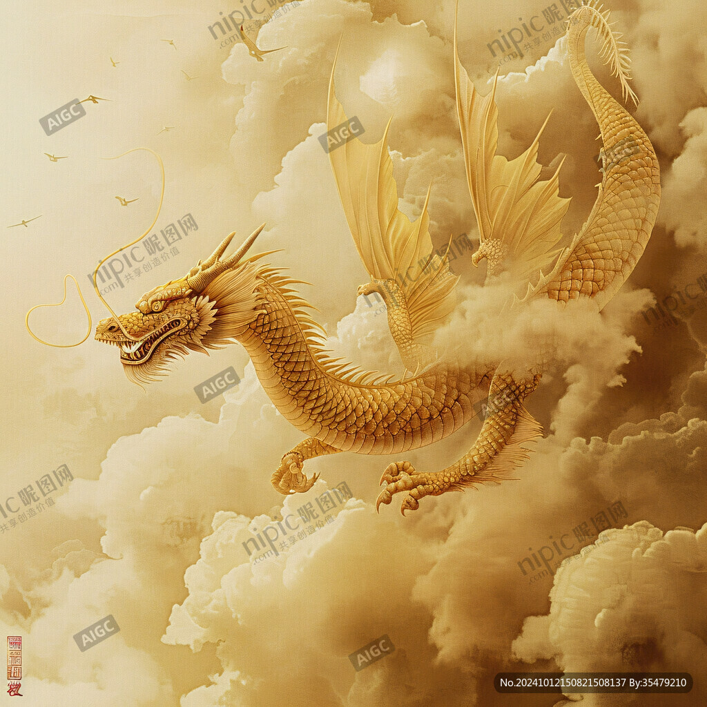飛龍在天插畫