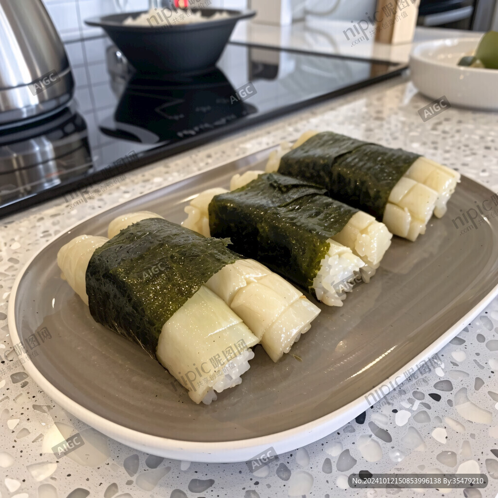 芒果蟹棒紫菜卷
