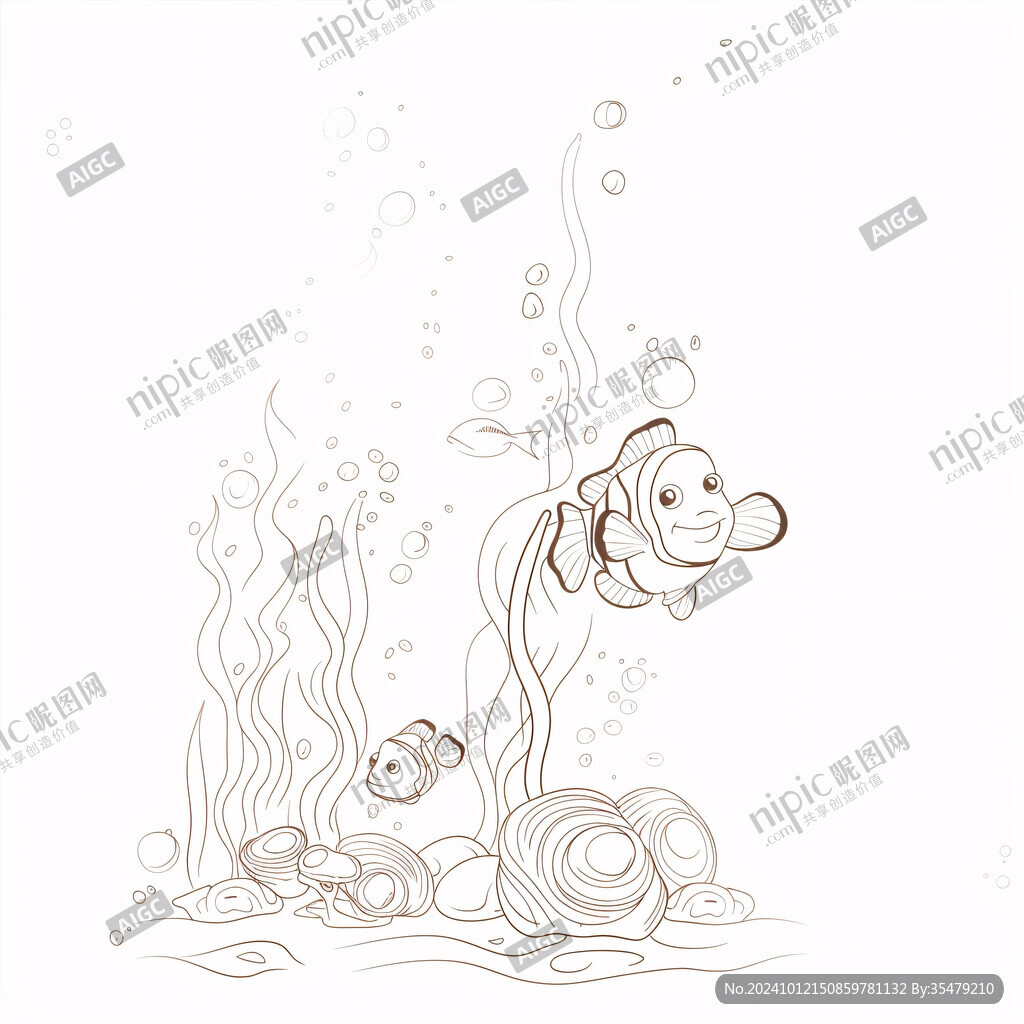 手繪游泳的熊貓