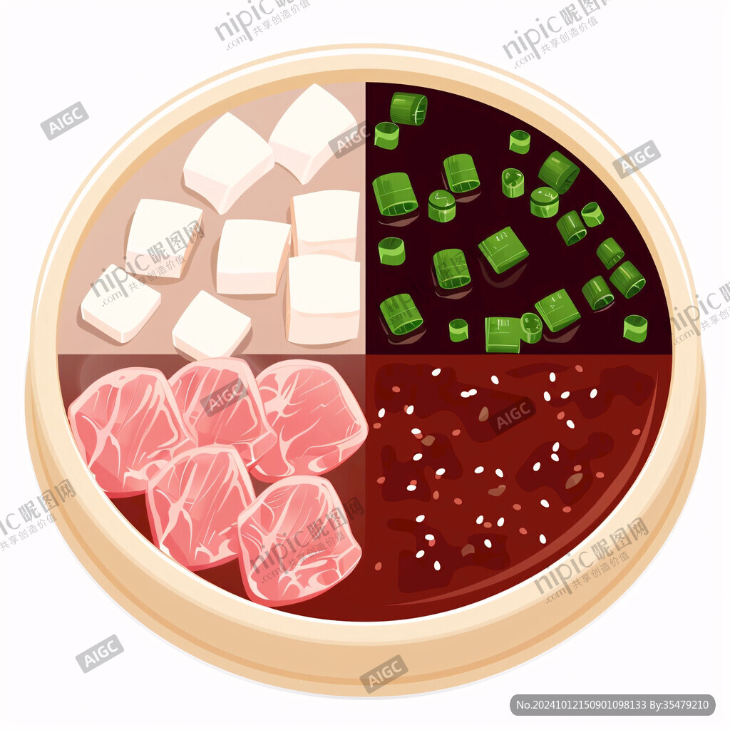 卡通火鍋食材