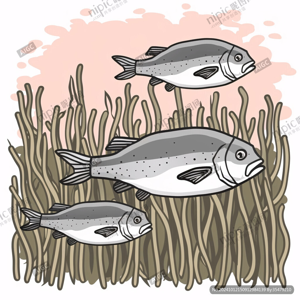 野生魚插畫