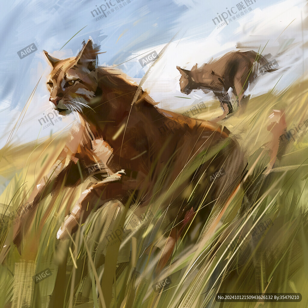 美洲獅插畫