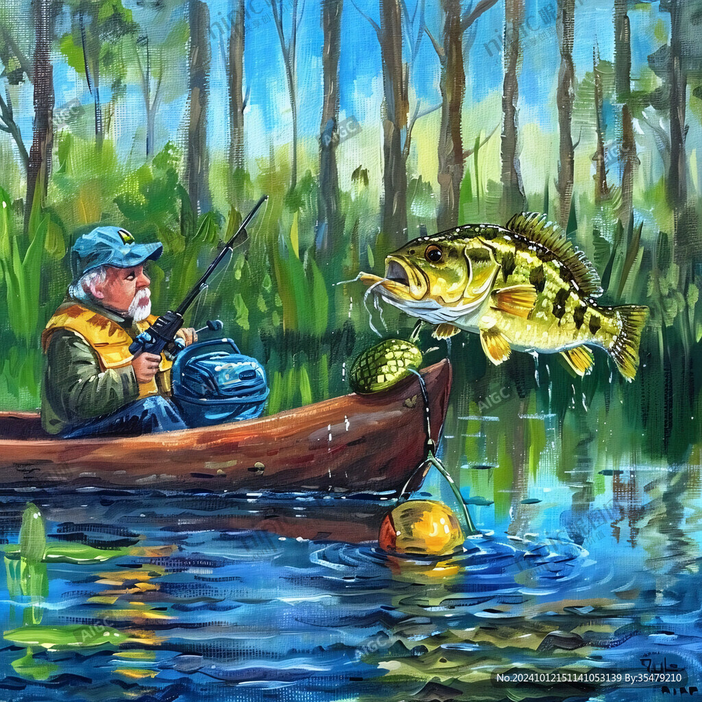 插畫釣魚