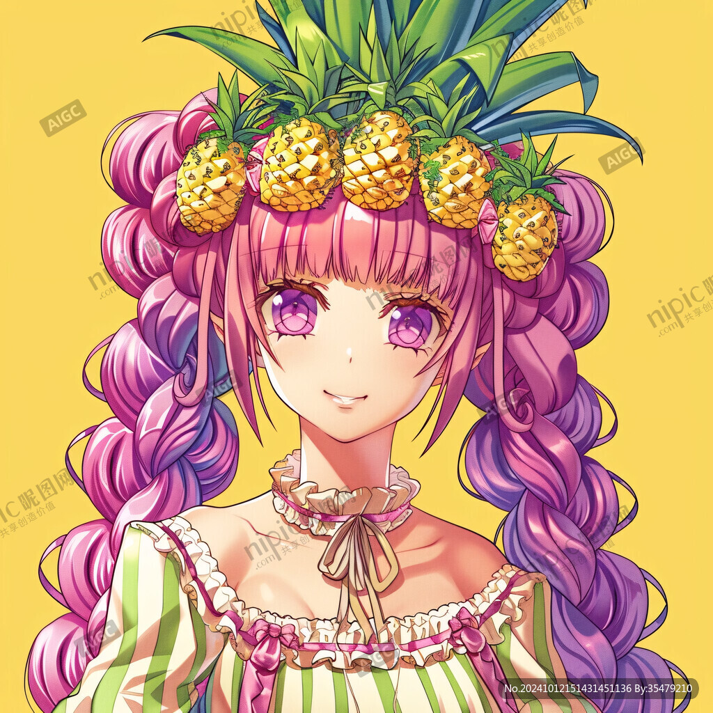 可愛擬人菠蘿