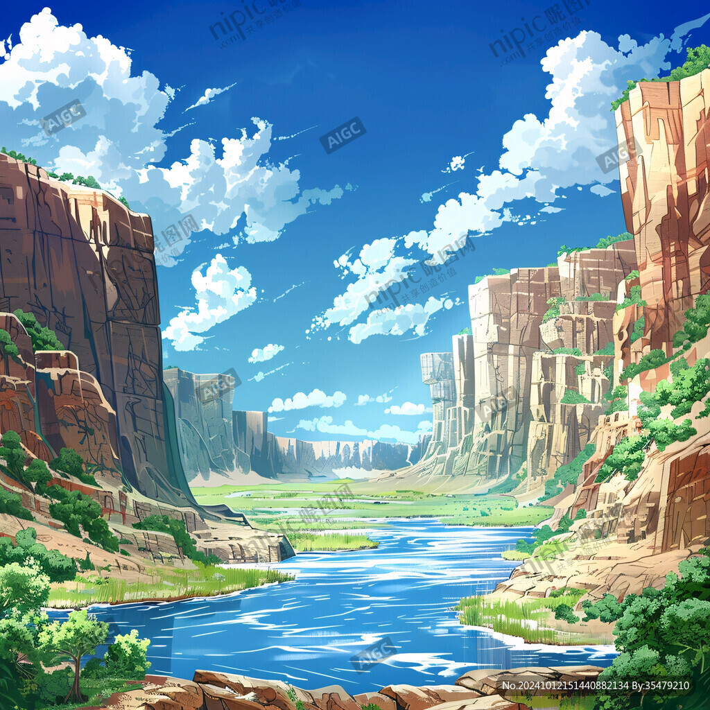峽谷河道河流