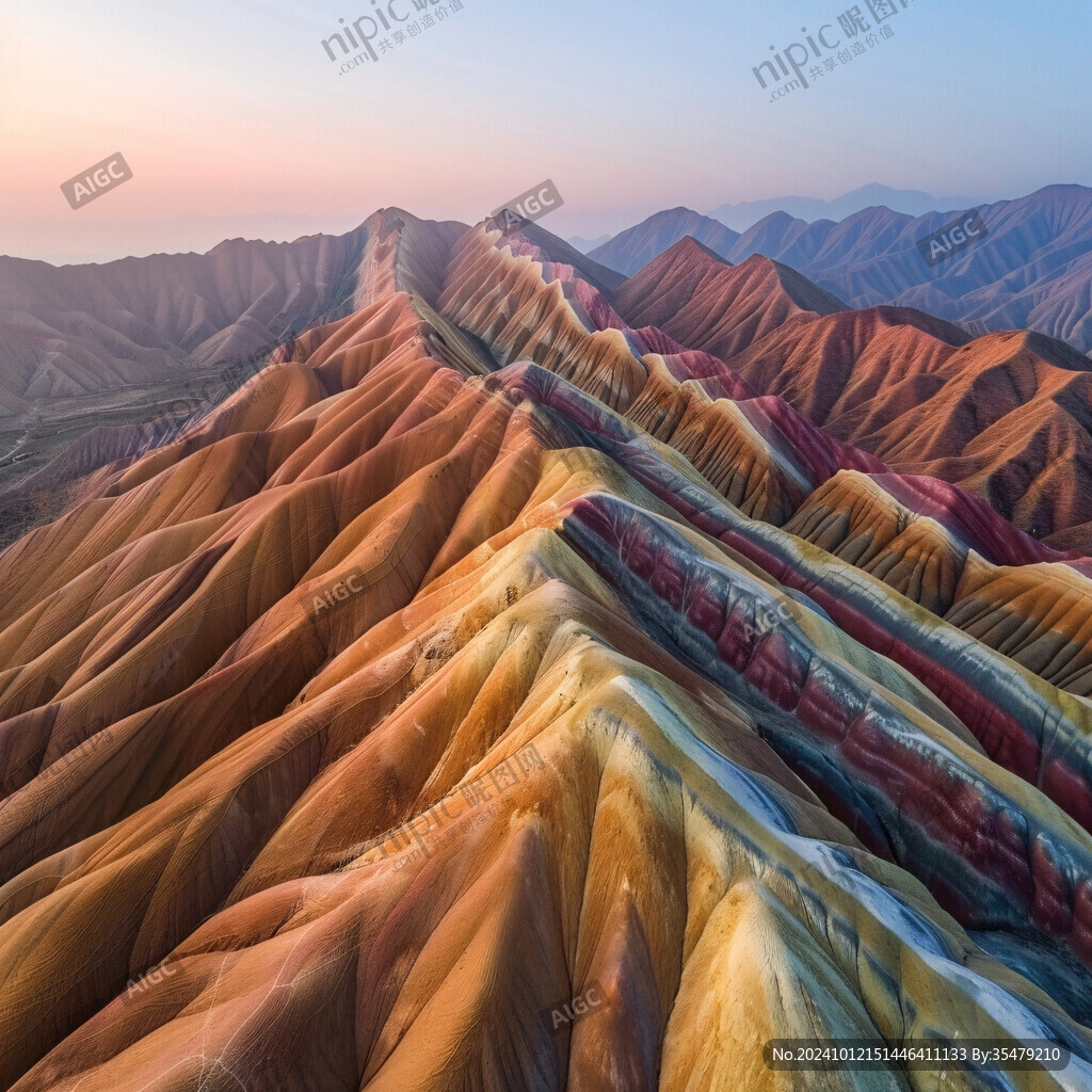 彩色山脈山坡