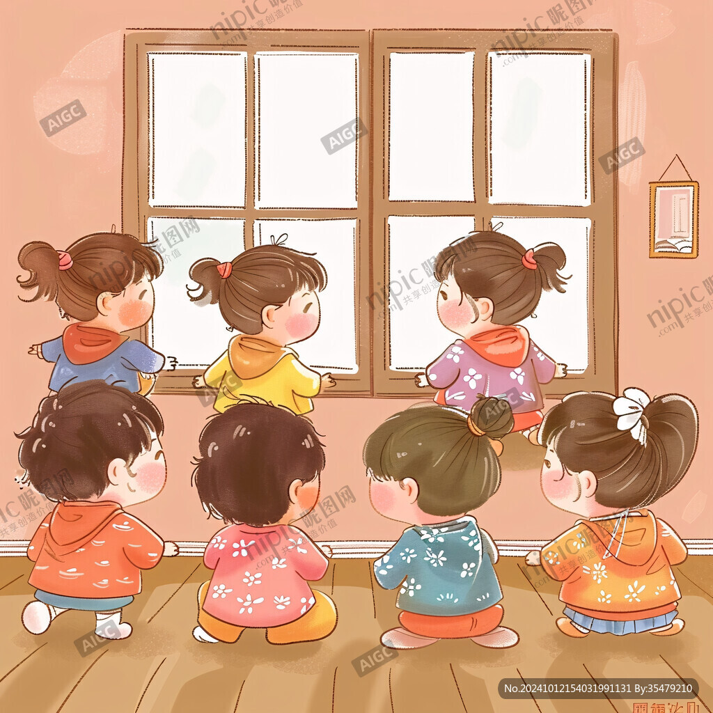 等待吃湯圓的小孩插圖