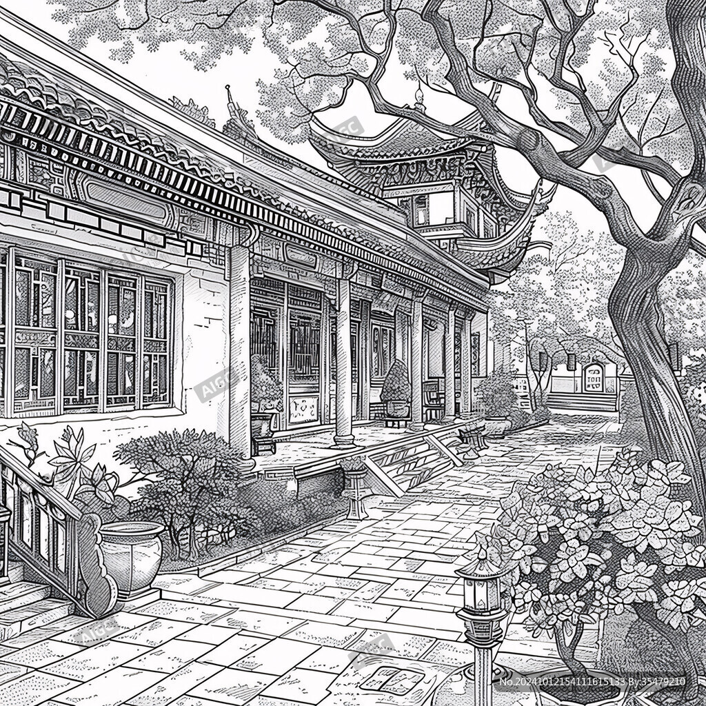 恭王府插畫