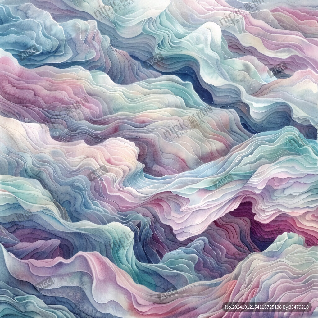彩色線條山水背景
