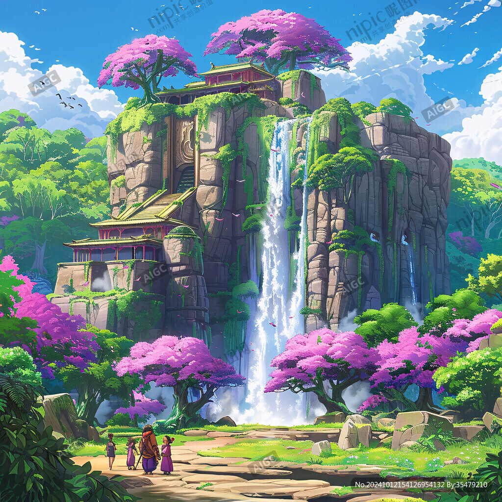 風景場景插畫