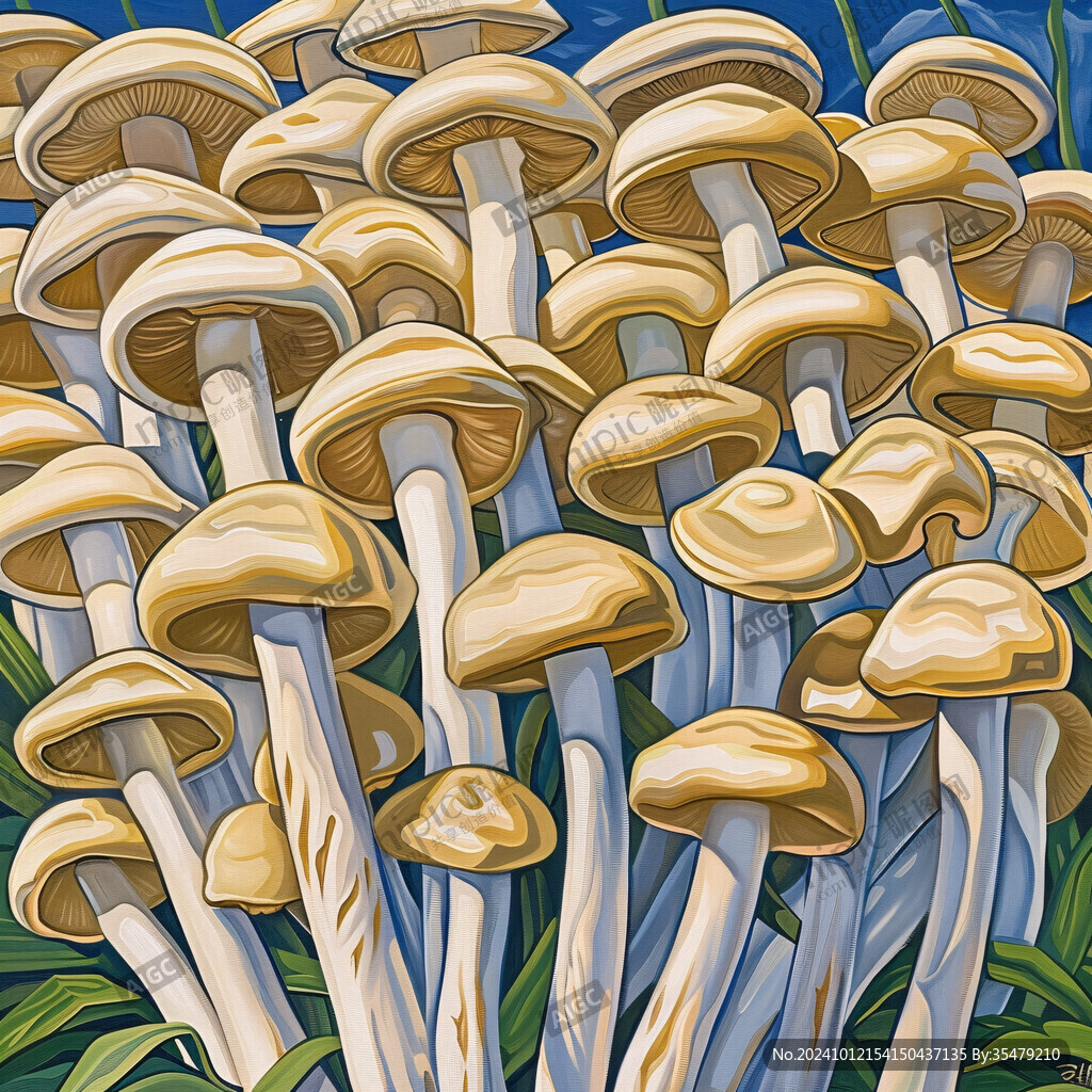 雞油菌插畫