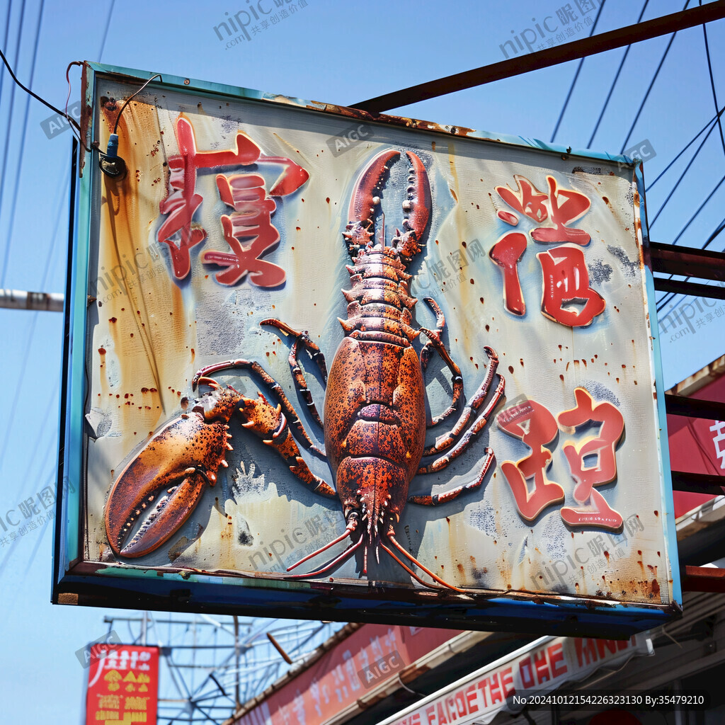 墻繪龍蝦
