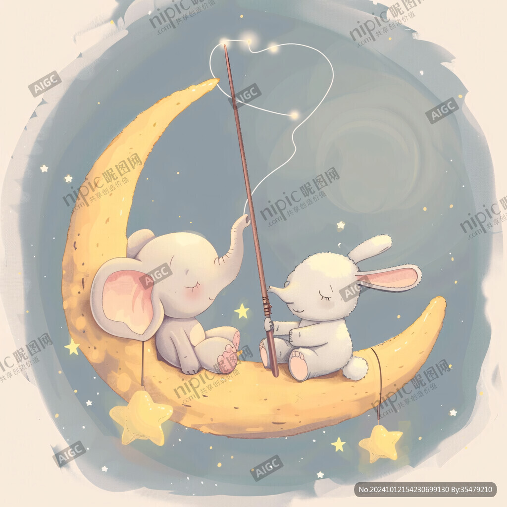 星星月亮兔子
