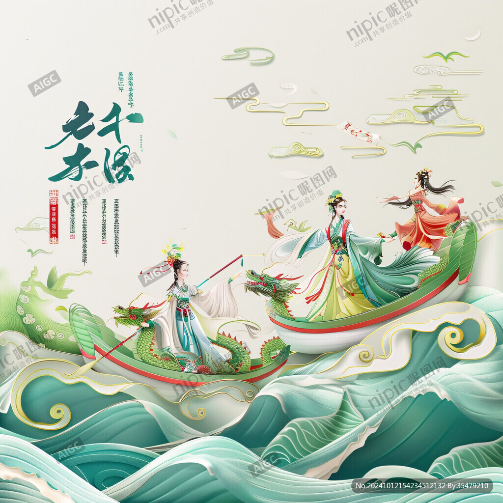 國潮端午節賽龍舟