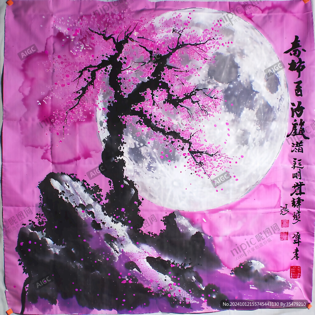 桃花天頂畫