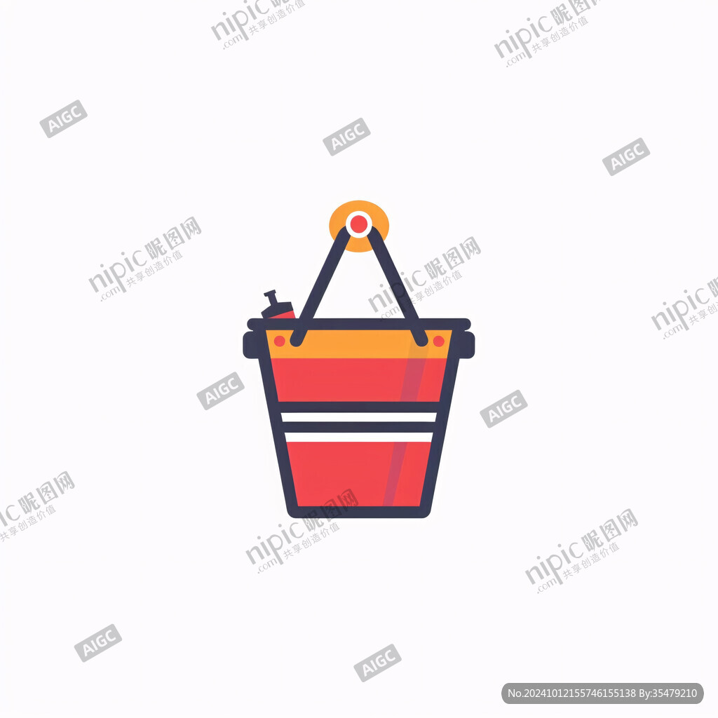 水壺水桶插畫