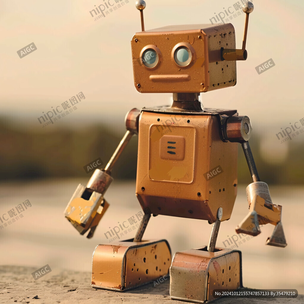 可愛機器人插畫