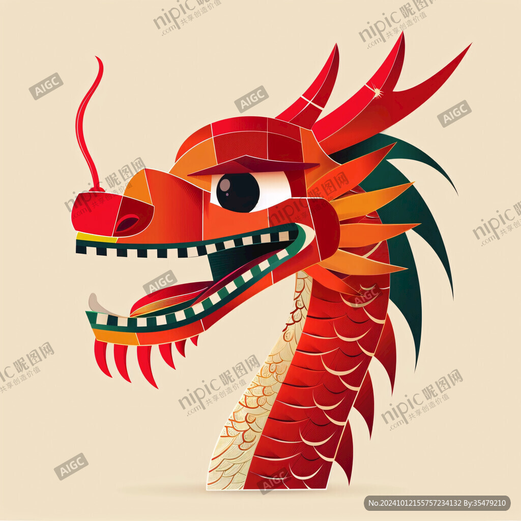 原創(chuàng)卡通中國龍