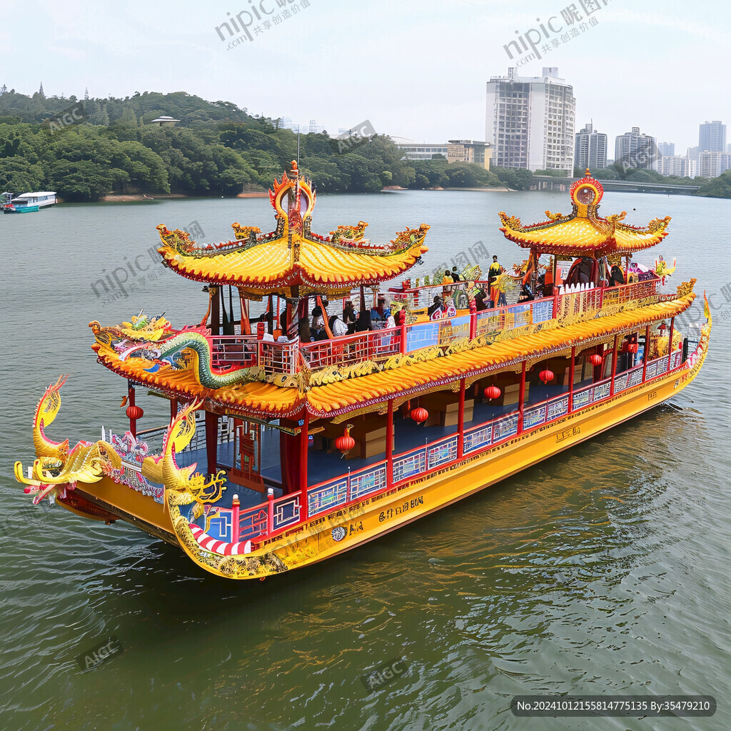 旅游花船畫舫