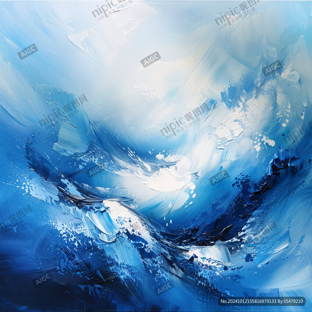 海洋流動裝飾畫