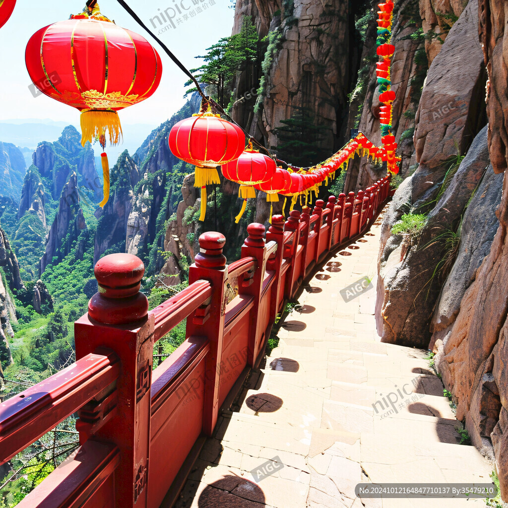 山景區(qū)山腰過道