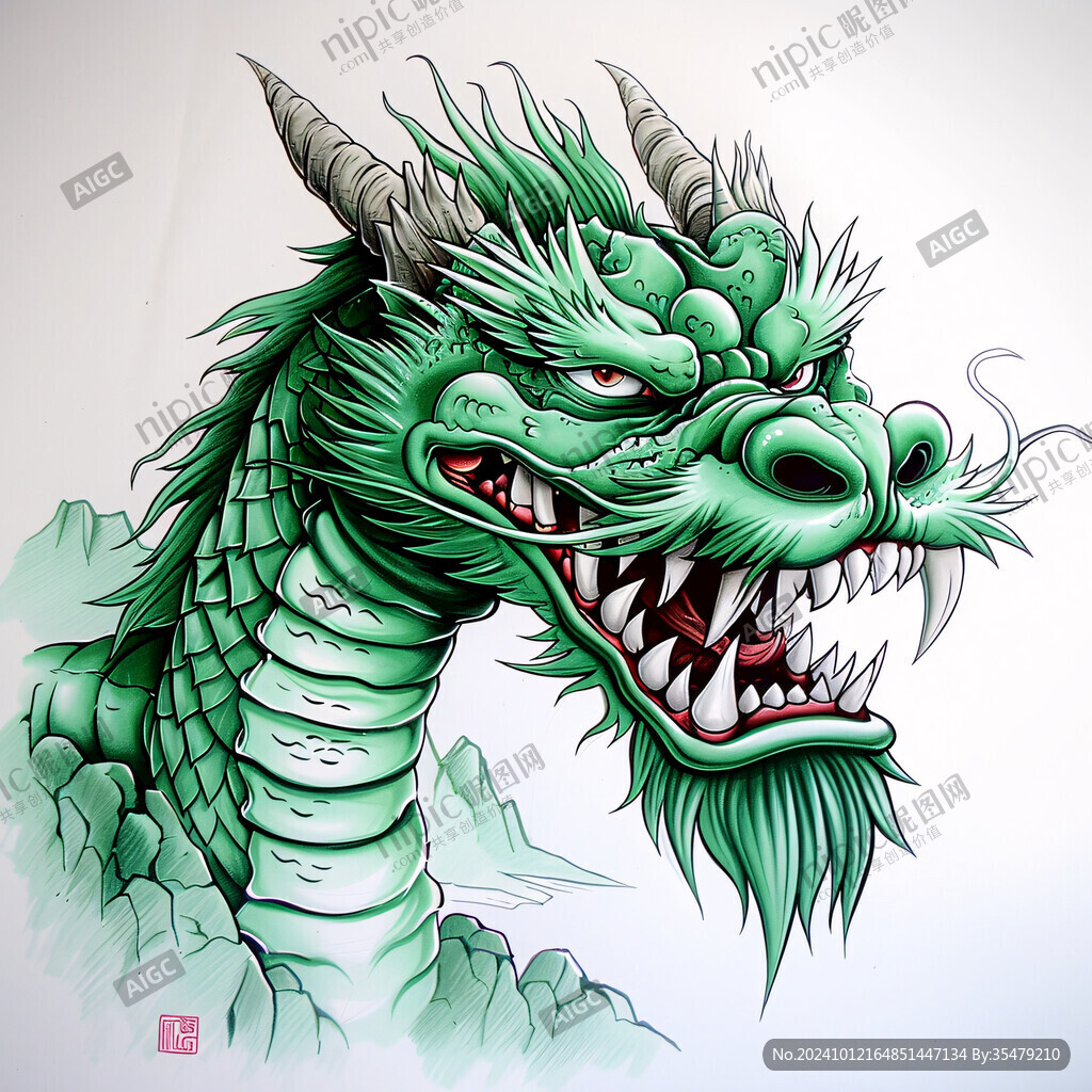漫畫(huà)龍手繪龍鼠繪龍
