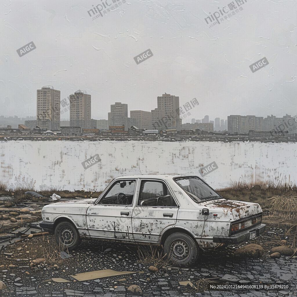 荒廢的汽車