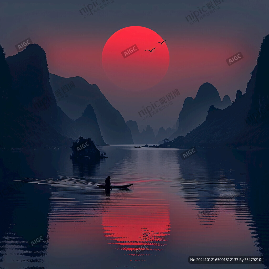 漓江晚霞漓江夕陽(yáng)