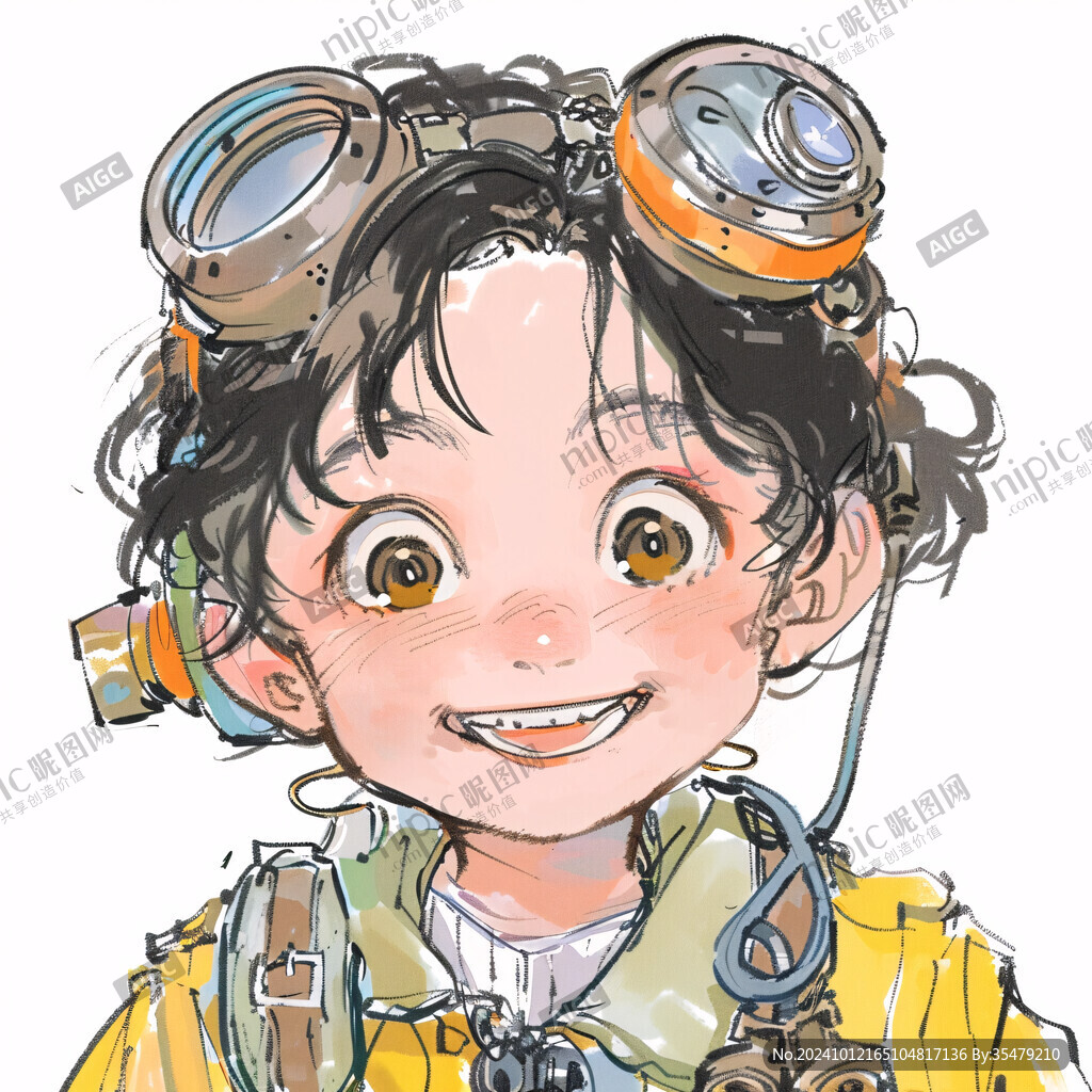 q版卷發小孩