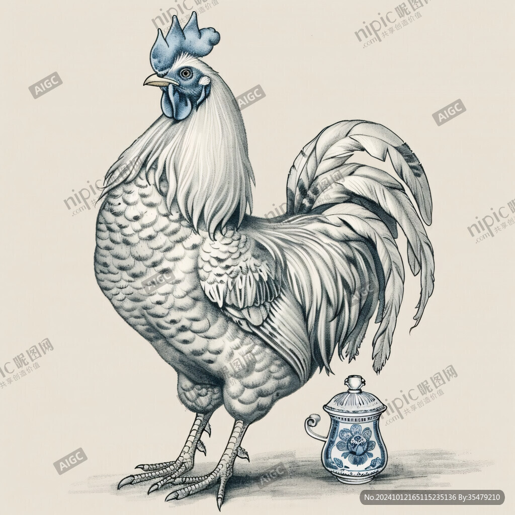 老公雞插畫