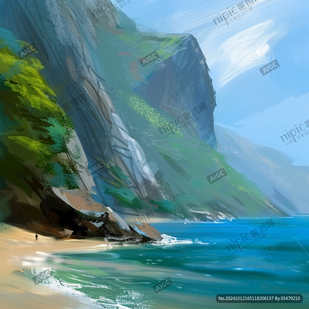 海岸山體巖石