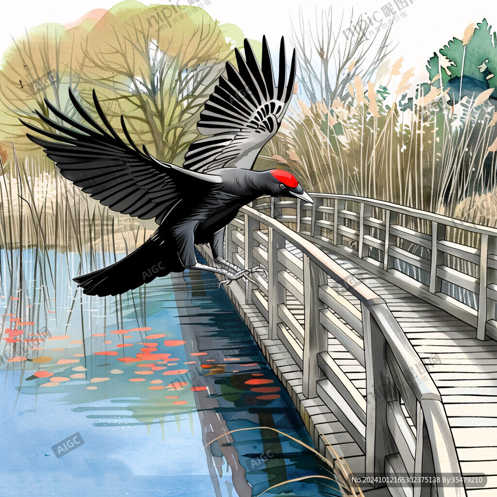 濕地公園插畫