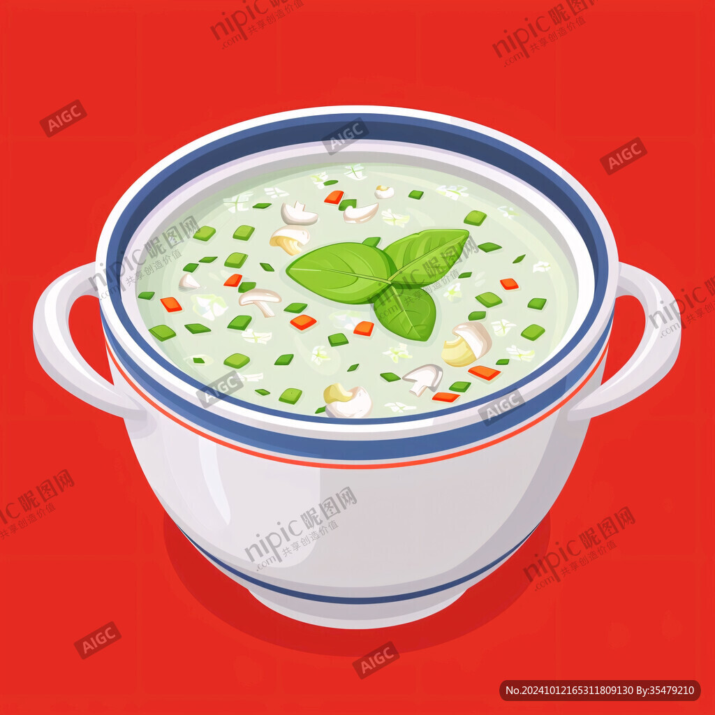疙瘩湯插畫