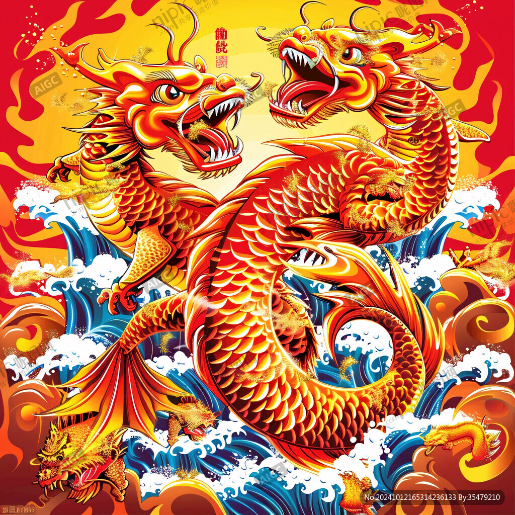 高清雙龍圖片