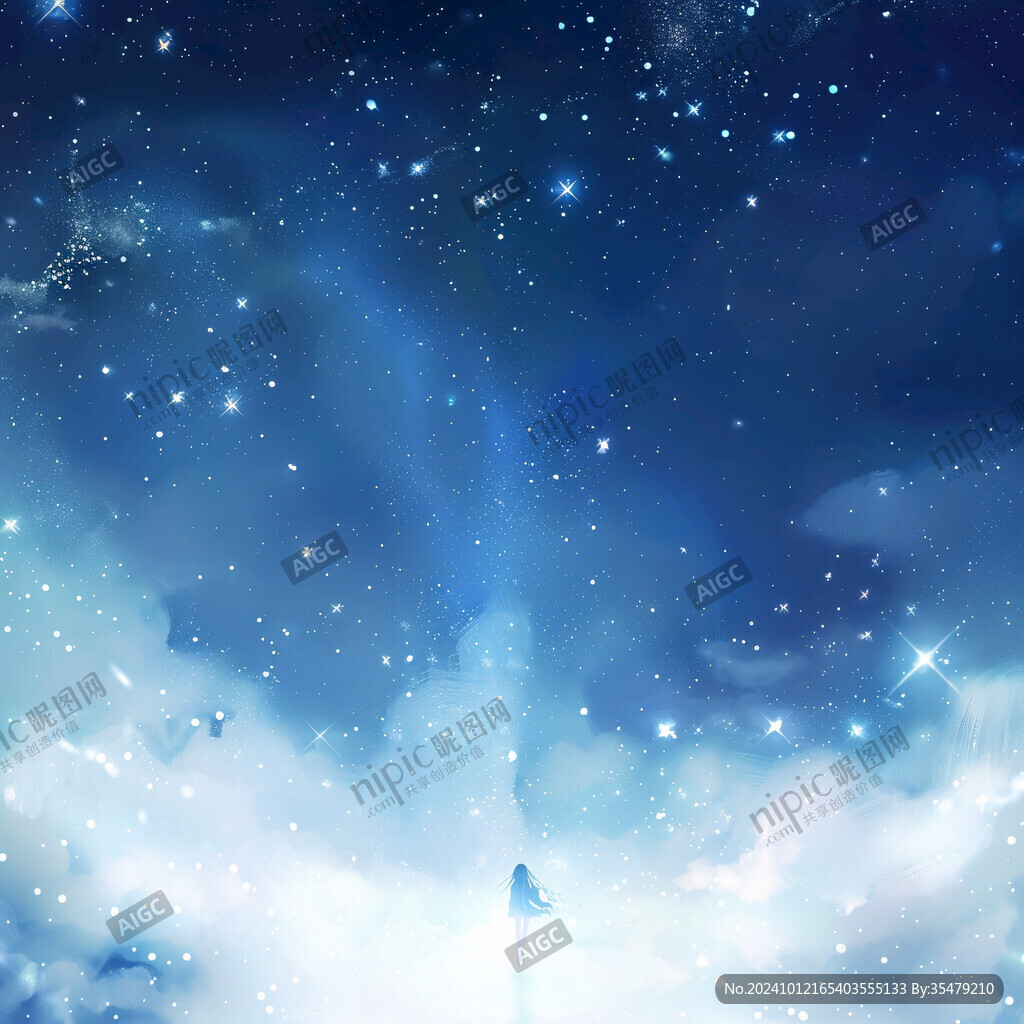 手繪水晶夜空效果