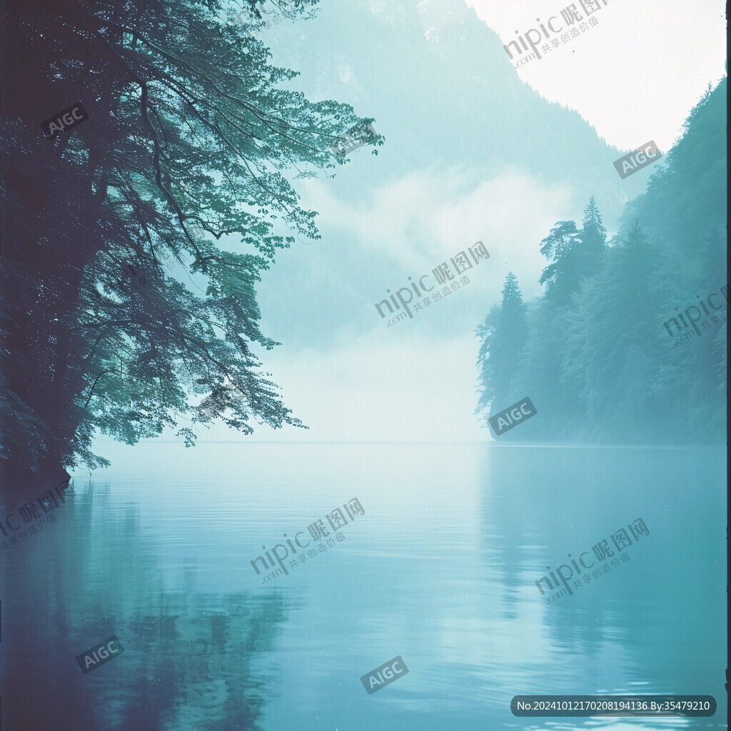山水畫風(fēng)景畫湖泊湖畔