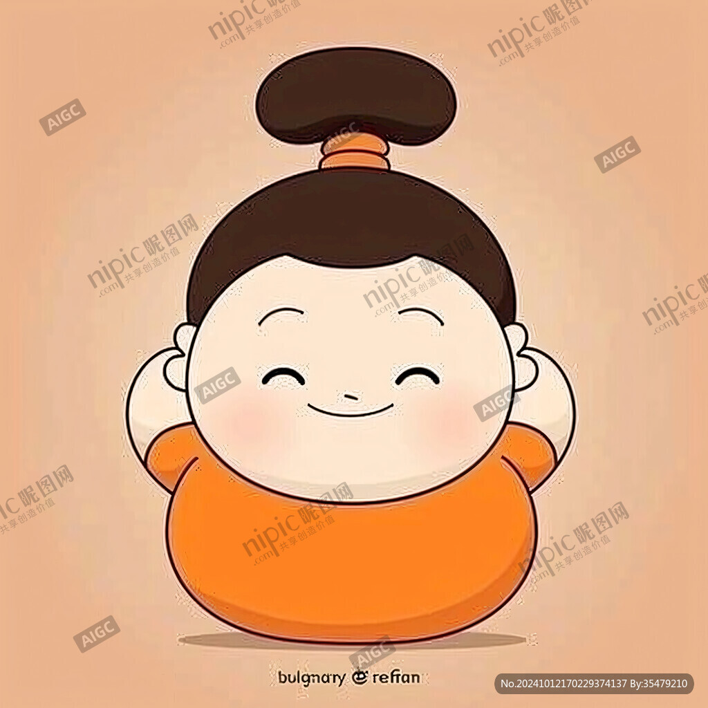 卡通唐朝胖美人頭像