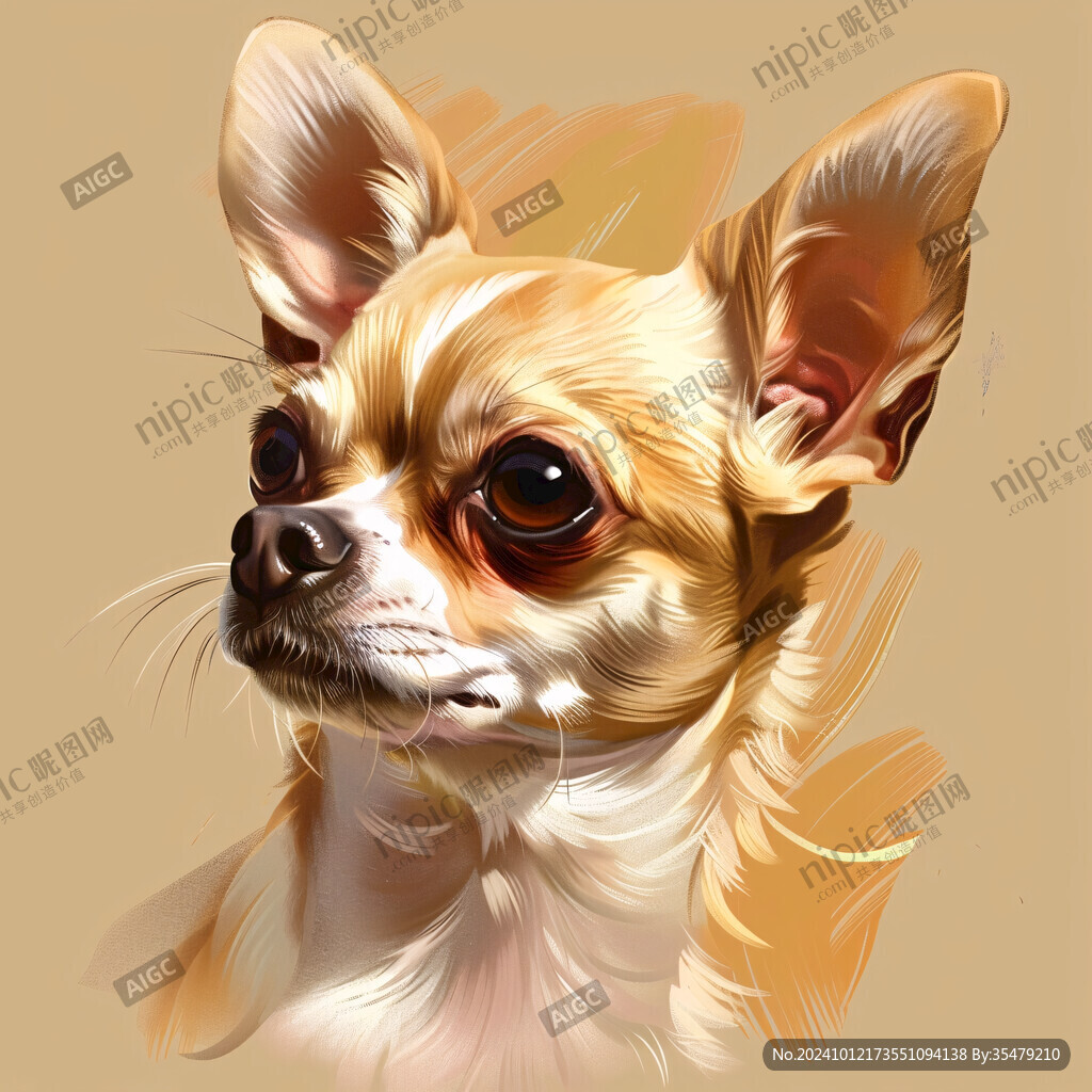 狗狗寫實插畫