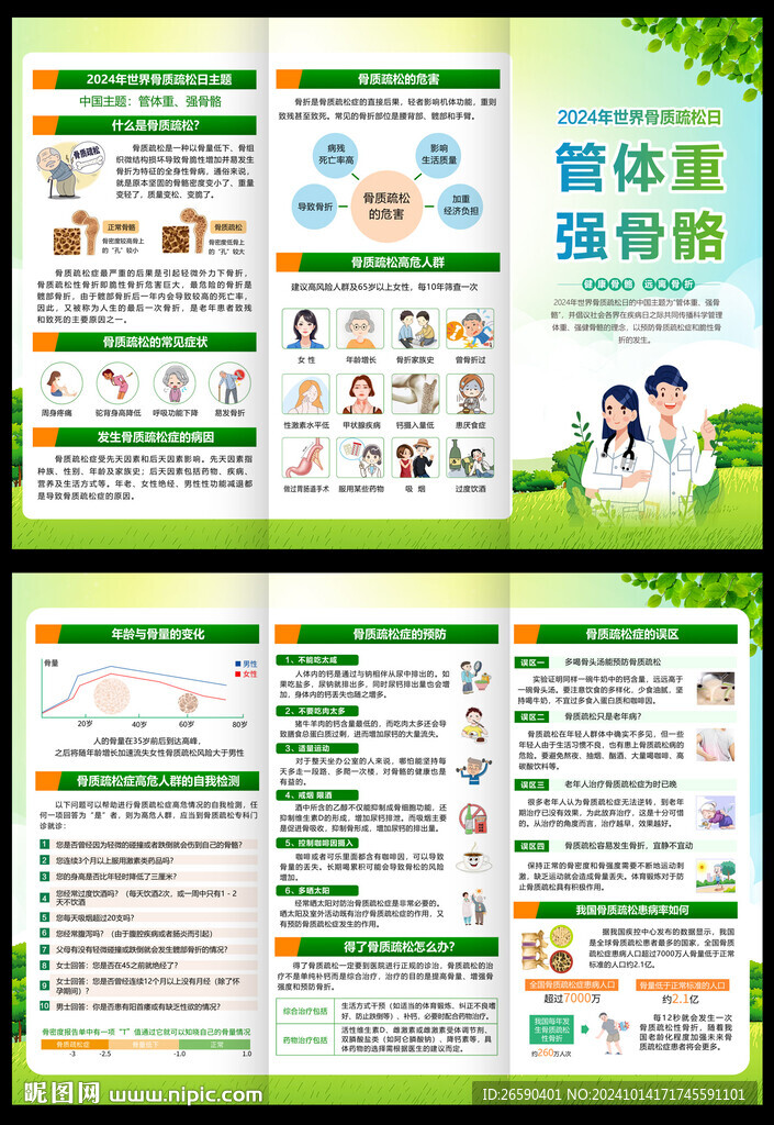2024骨質疏松日三折頁