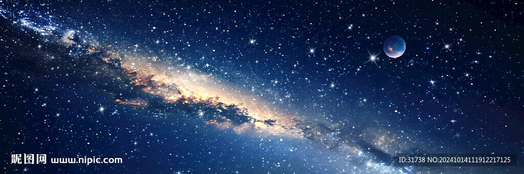 巨幅藍色宇宙星空天花軟膜
