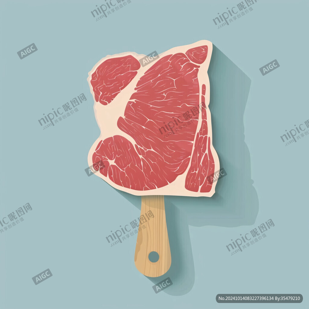 生牛肉插畫