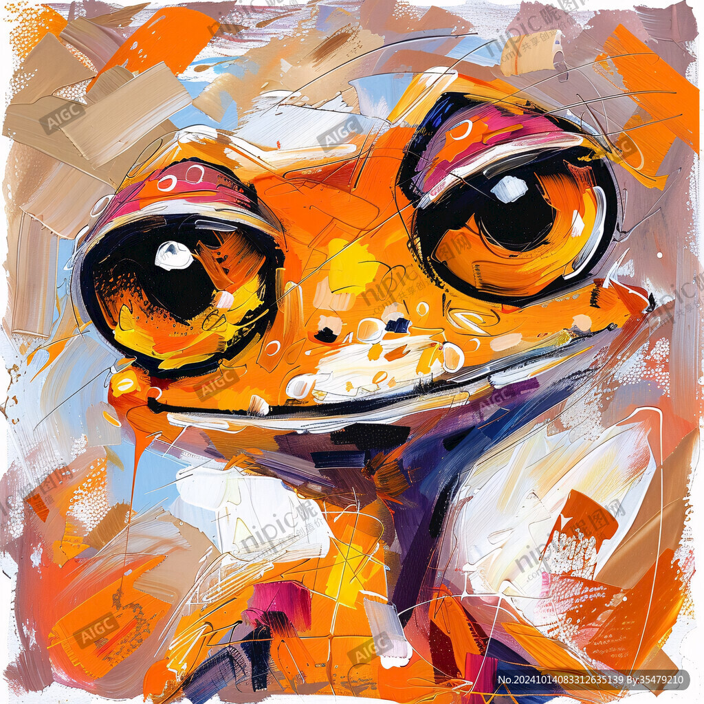 美蛙魚頭插畫