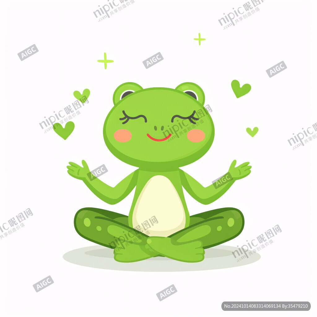 可愛青蛙人物