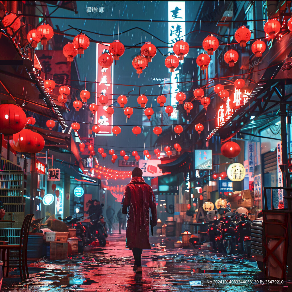 廟街插畫